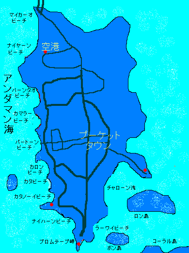 プーケット島の地図